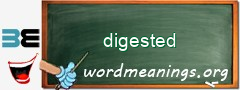 WordMeaning blackboard for digested